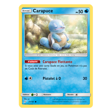 Carte Carapuce - Commune de Pokémon Duo de Choc 22/181