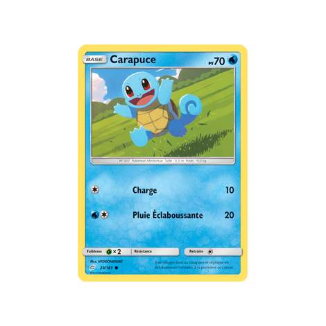 Carapuce 23/181 : Joyau Commune de l'extension Pokémon Duo de Choc