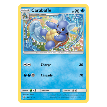Carabaffe 24/181 : Joyau Peu commune de l'extension Pokémon Duo de Choc