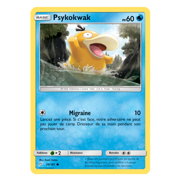 Découvrez Psykokwak, carte Commune de la série Duo de Choc