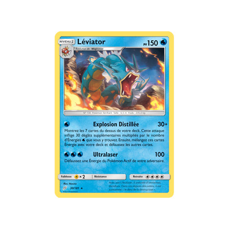 Léviator 30/181 : Joyau Holographique rare de l'extension Pokémon Duo de Choc