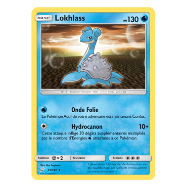 Lokhlass 31/181 : Joyau Rare de l'extension Pokémon Duo de Choc