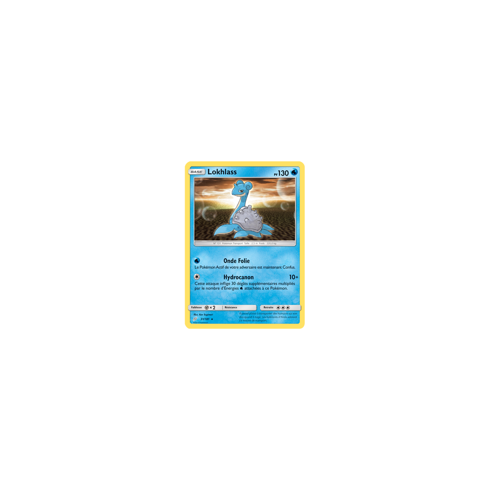 Lokhlass 31/181 : Joyau Rare de l'extension Pokémon Duo de Choc