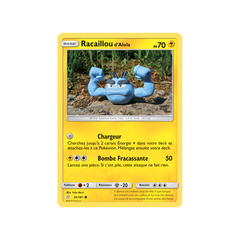 Carte Racaillou d'Alola - Commune de Pokémon Duo de Choc 35/181