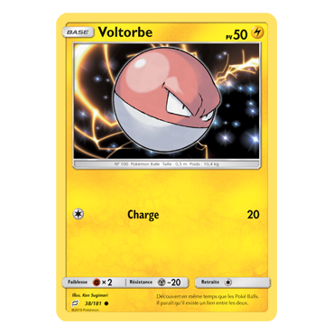 Carte Voltorbe - Commune de Pokémon Duo de Choc 38/181