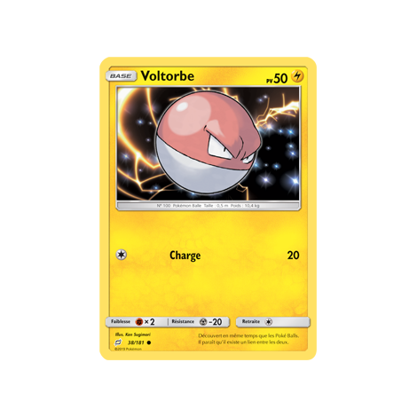 Carte Voltorbe - Commune de Pokémon Duo de Choc 38/181