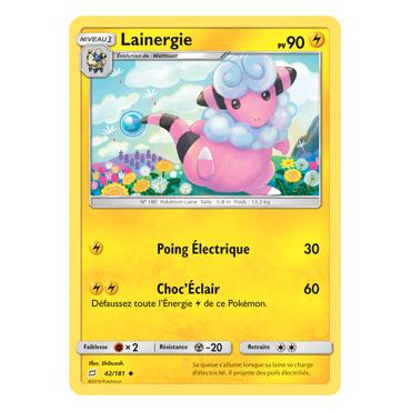 Carte Lainergie - Peu commune de Pokémon Duo de Choc 42/181