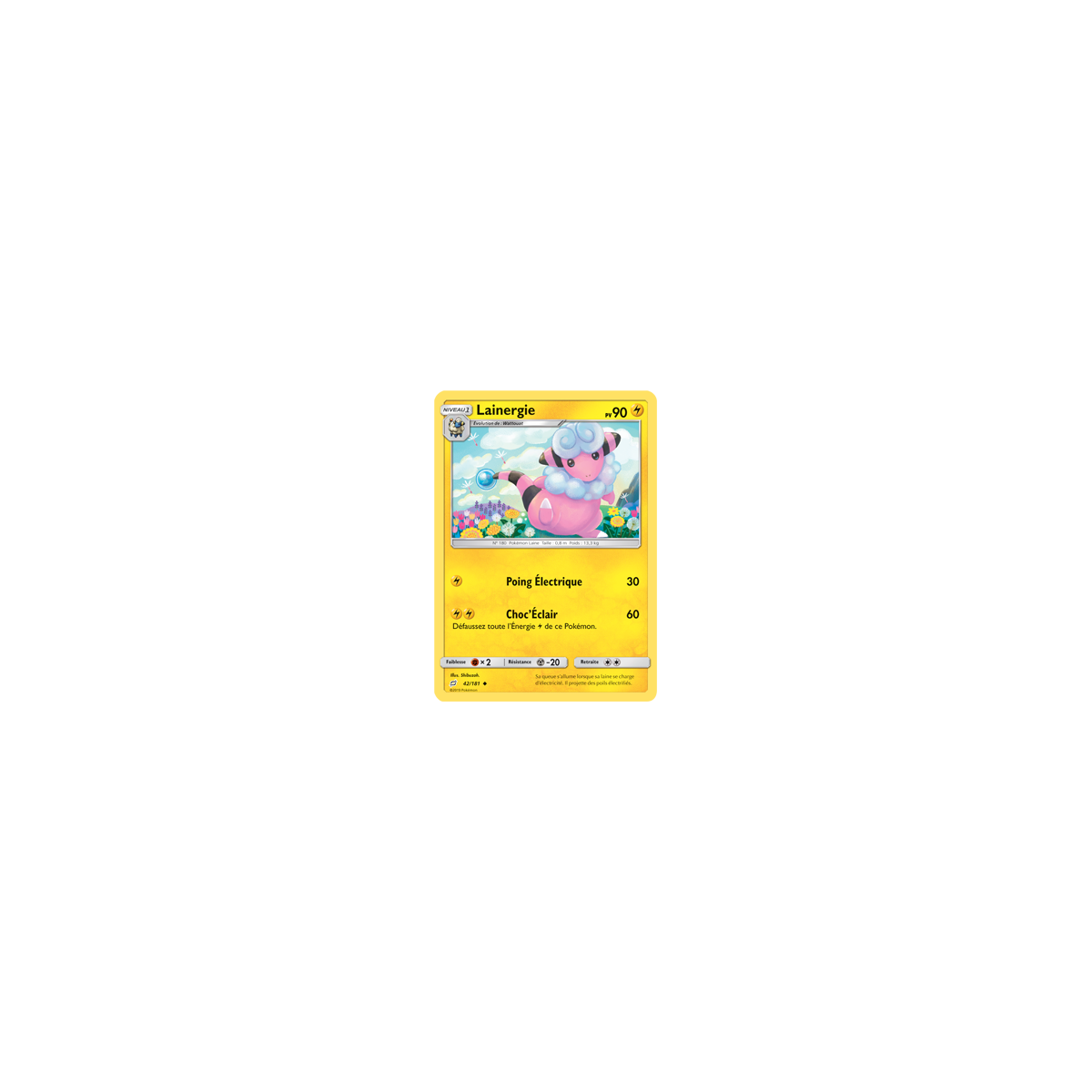 Carte Lainergie - Peu commune de Pokémon Duo de Choc 42/181