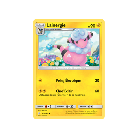 Carte Lainergie - Peu commune de Pokémon Duo de Choc 42/181