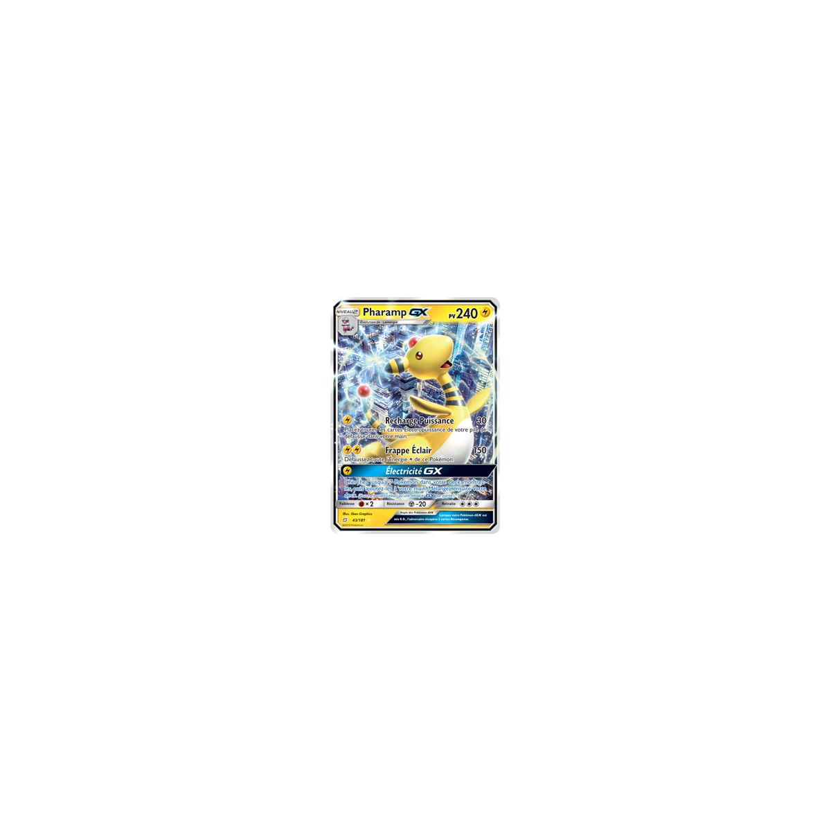 Découvrez Pharamp, carte Holographique rare GX de la série Duo de Choc