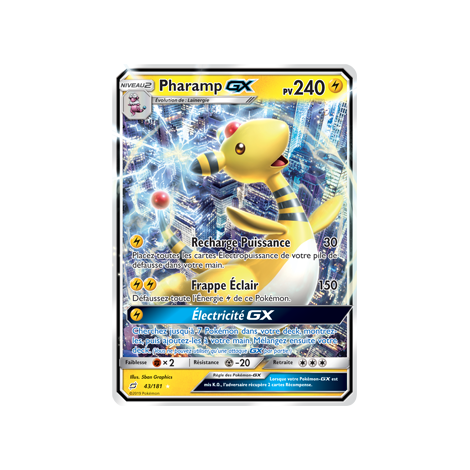 Découvrez Pharamp, carte Holographique rare GX de la série Duo de Choc