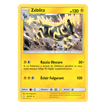 Découvrez Zéblitz, carte Rare de la série Duo de Choc