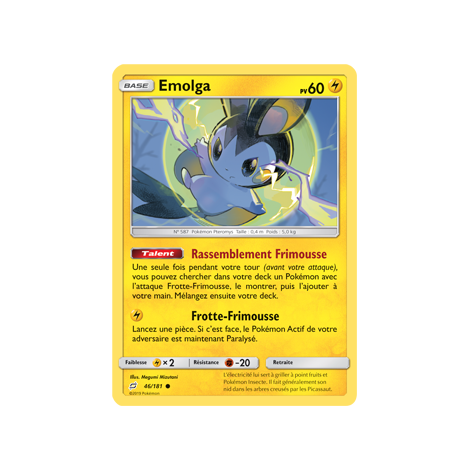 Carte Emolga - Commune de Pokémon Duo de Choc 46/181