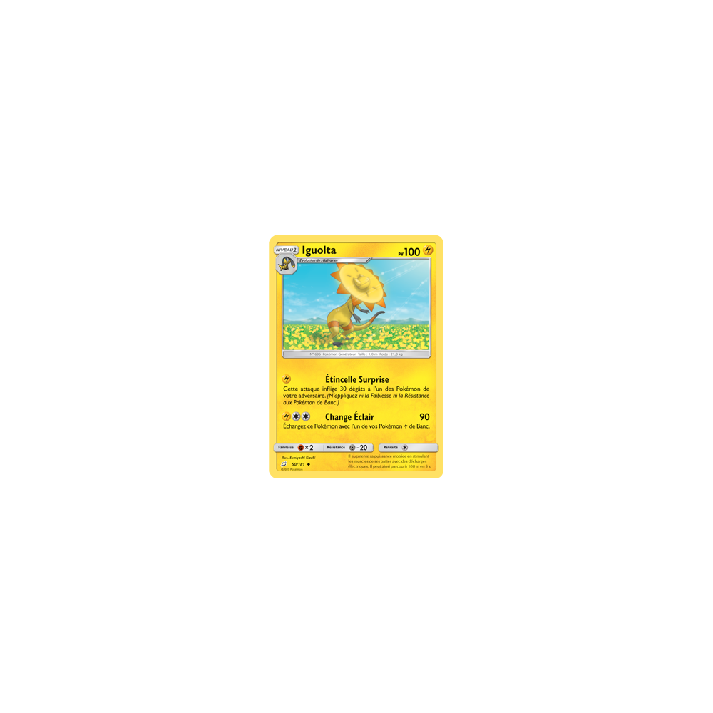 Carte Iguolta - Peu commune de Pokémon Duo de Choc 50/181