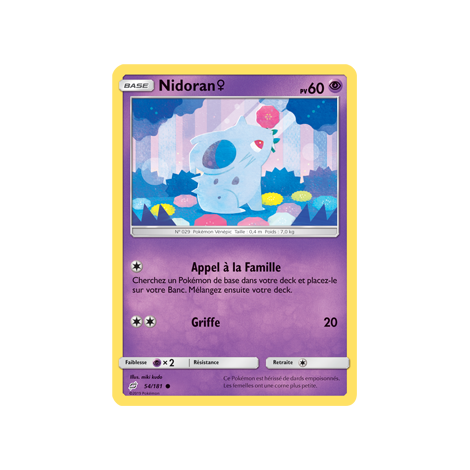 Nidoran♀ 54/181 : Joyau Commune de l'extension Pokémon Duo de Choc