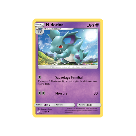 Carte Nidorina - Peu commune de Pokémon Duo de Choc 55/181