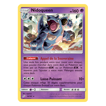 Nidoqueen 56/181 : Joyau Rare de l'extension Pokémon Duo de Choc