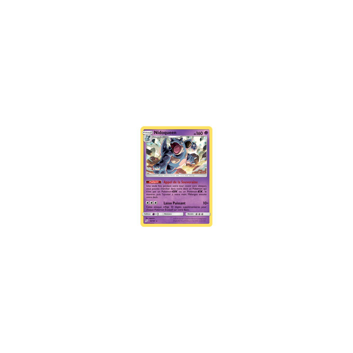 Nidoqueen 56/181 : Joyau Rare de l'extension Pokémon Duo de Choc