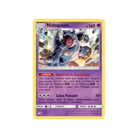 Nidoqueen 56/181 : Joyau Rare de l'extension Pokémon Duo de Choc