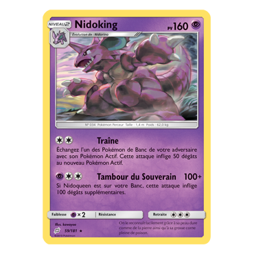 Nidoking 59/181 : Joyau Rare de l'extension Pokémon Duo de Choc