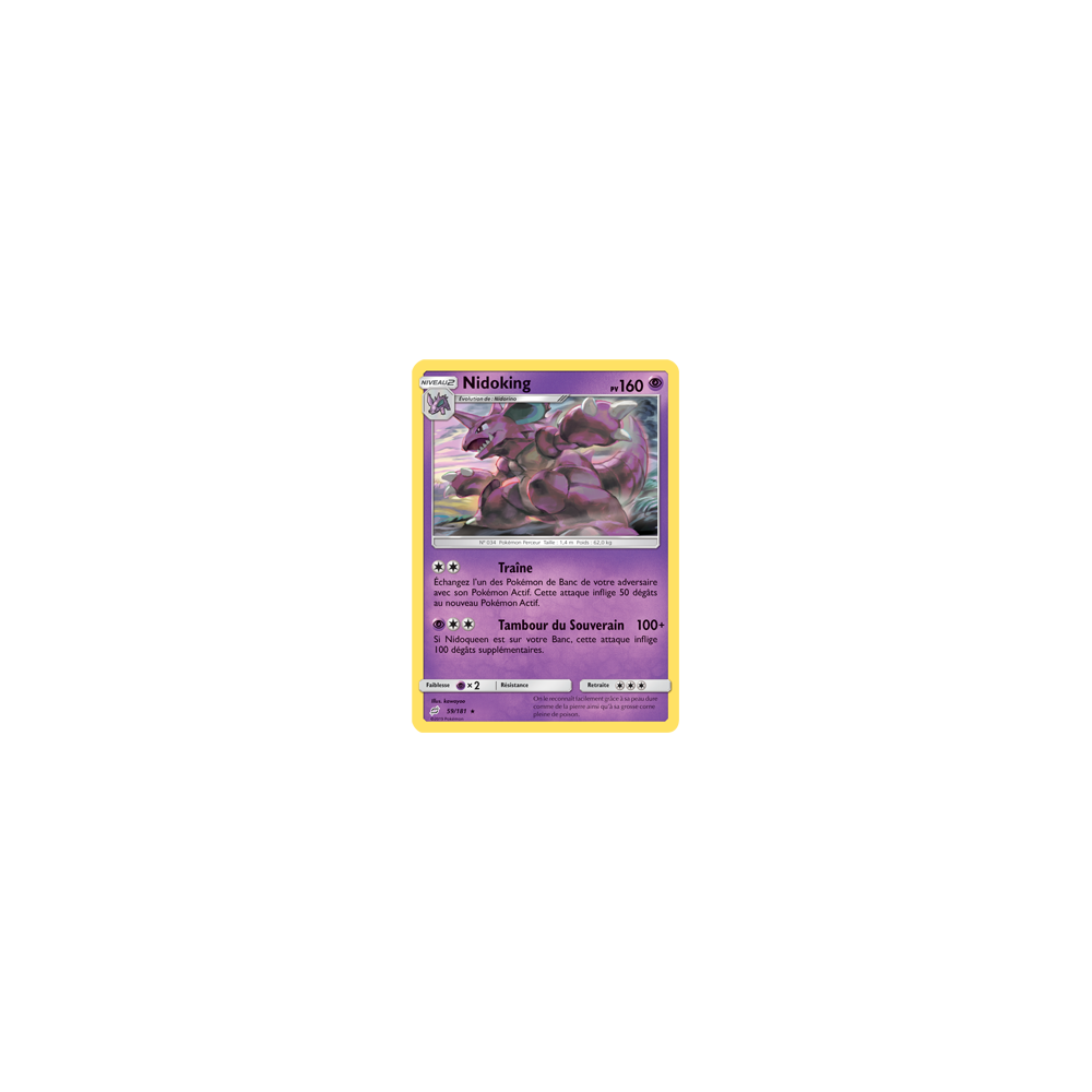 Nidoking 59/181 : Joyau Rare de l'extension Pokémon Duo de Choc