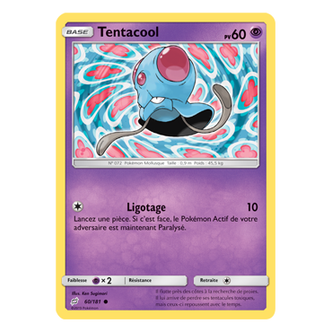 Tentacool 60/181 : Joyau Commune de l'extension Pokémon Duo de Choc