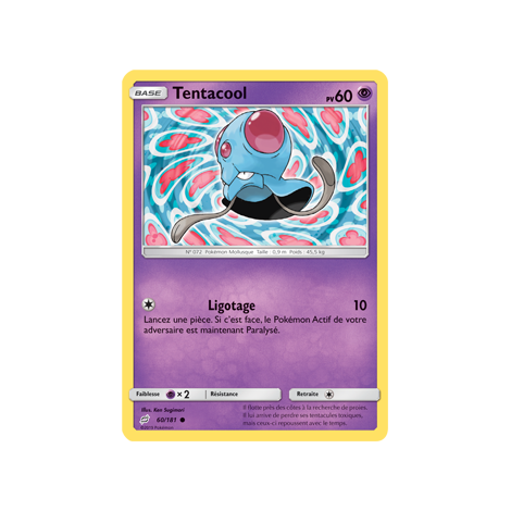 Tentacool 60/181 : Joyau Commune de l'extension Pokémon Duo de Choc