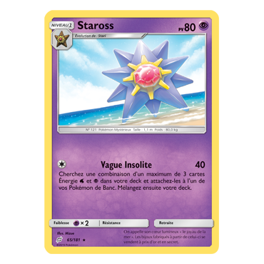 Carte Staross - Rare de Pokémon Duo de Choc 65/181
