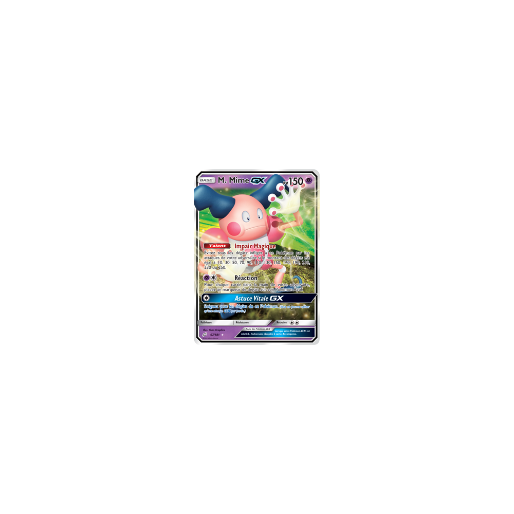 Découvrez M. Mime, carte Holographique rare GX de la série Duo de Choc