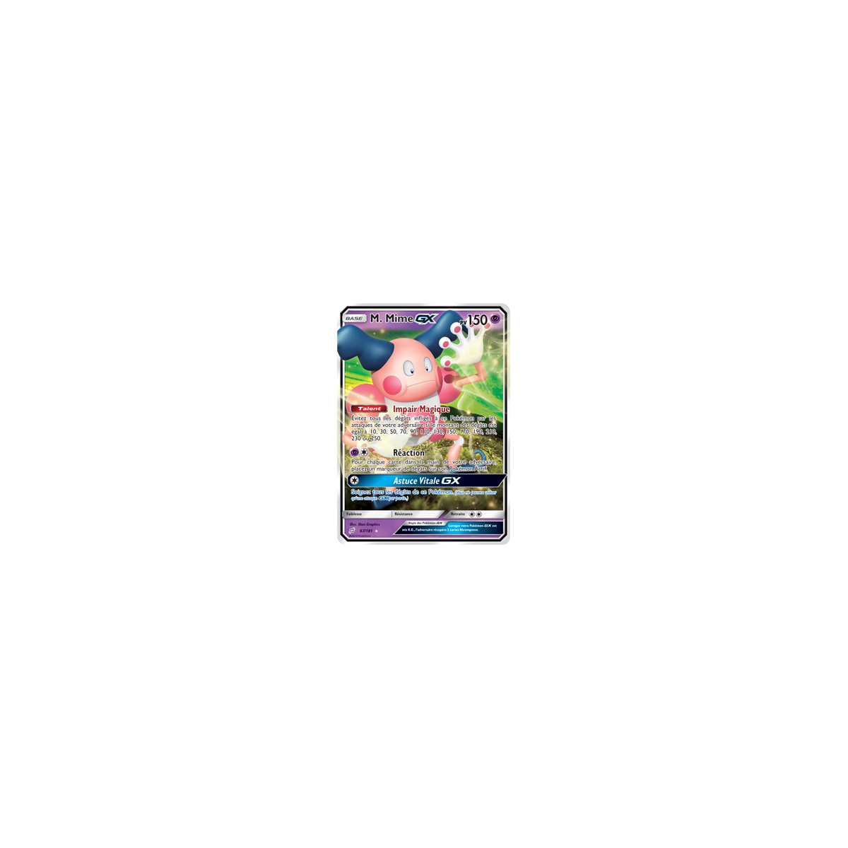 Découvrez M. Mime, carte Holographique rare GX de la série Duo de Choc