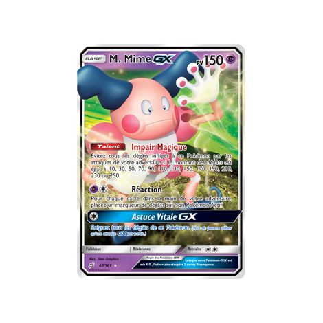 Découvrez M. Mime, carte Holographique rare GX de la série Duo de Choc