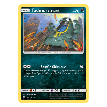 Carte Tadmorv d'Alola - Commune de Pokémon Duo de Choc 83/181