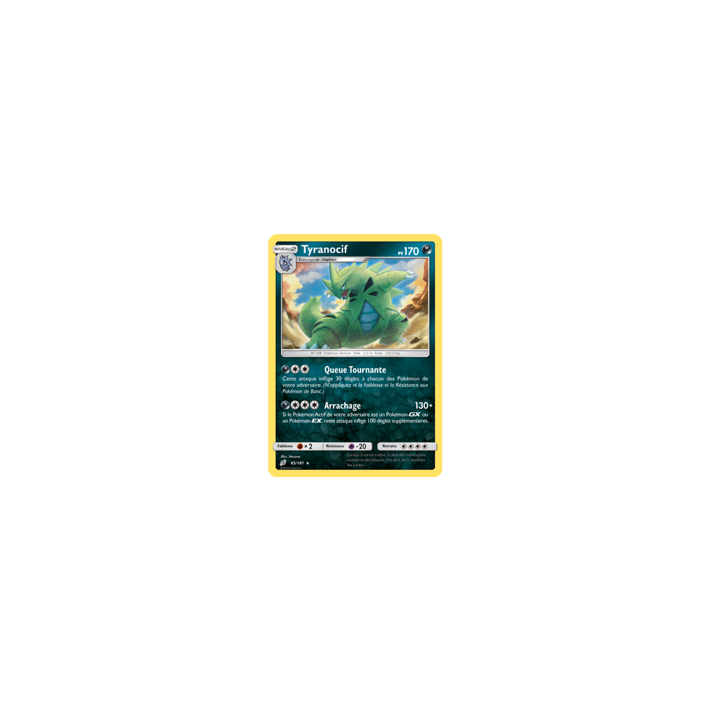 Tyranocif 85/181 : Joyau Holographique rare de l'extension Pokémon Duo de Choc