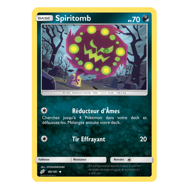 Carte Spiritomb - Peu commune de Pokémon Duo de Choc 89/181