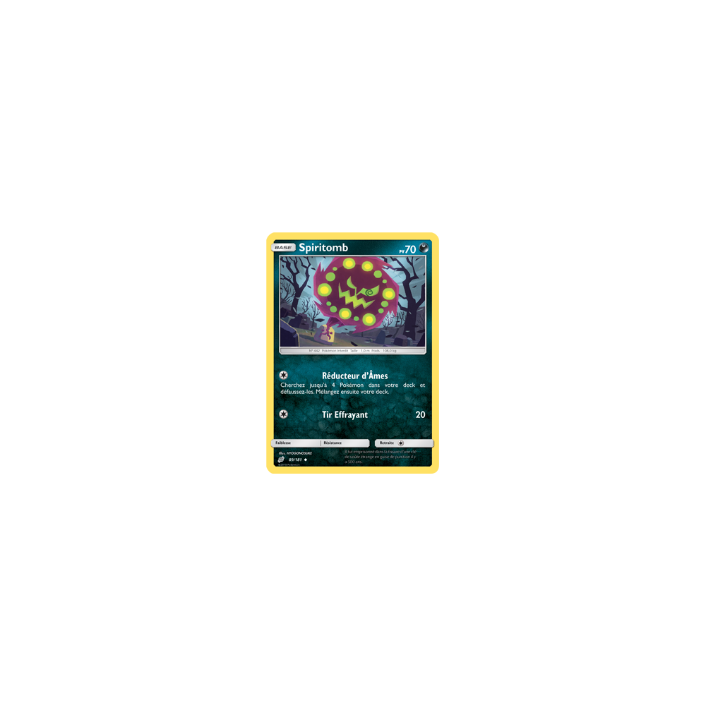 Carte Spiritomb - Peu commune de Pokémon Duo de Choc 89/181