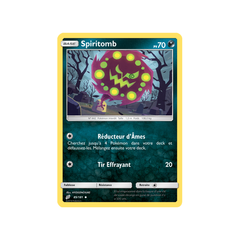 Carte Spiritomb - Peu commune de Pokémon Duo de Choc 89/181