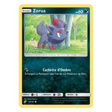 Carte Zorua - Commune de Pokémon Duo de Choc 90/181