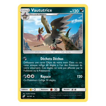 Vaututrice 93/181 : Joyau Rare de l'extension Pokémon Duo de Choc