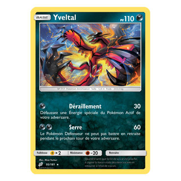 Yveltal 95/181 : Joyau Holographique rare de l'extension Pokémon Duo de Choc