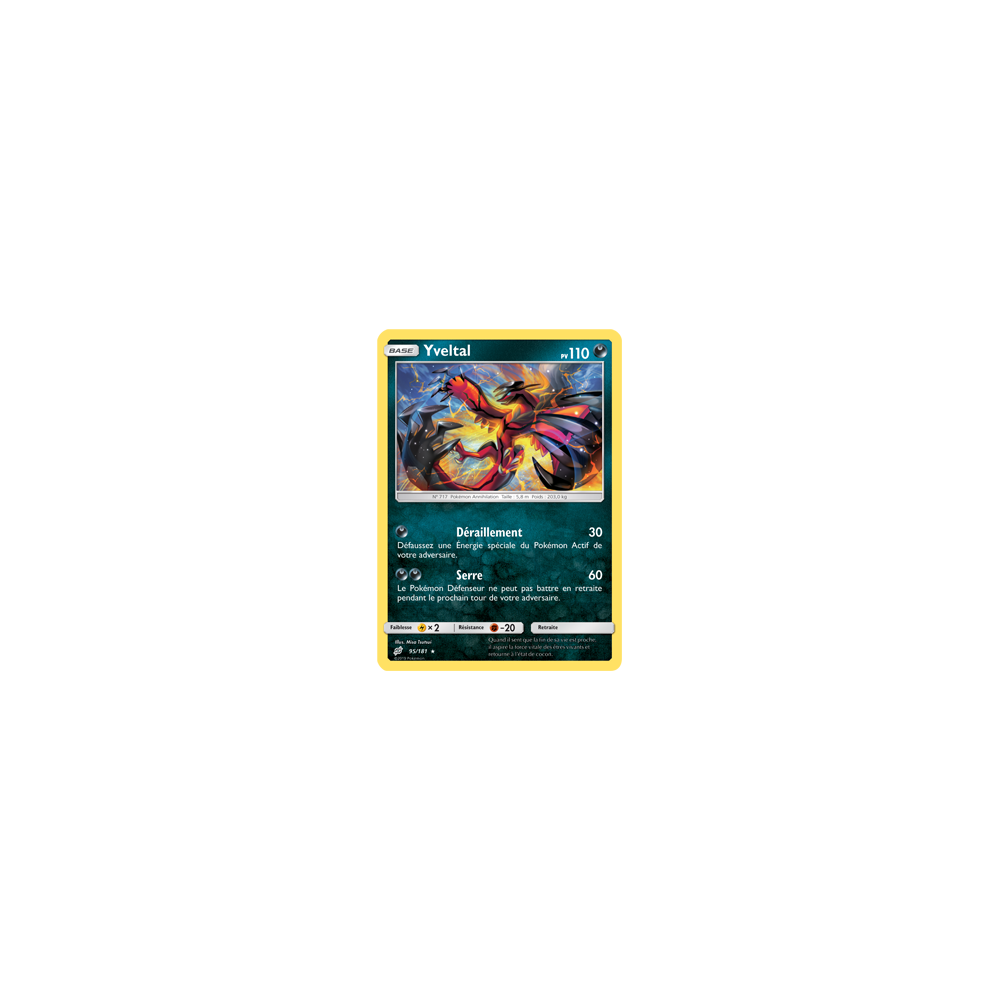 Yveltal 95/181 : Joyau Holographique rare de l'extension Pokémon Duo de Choc