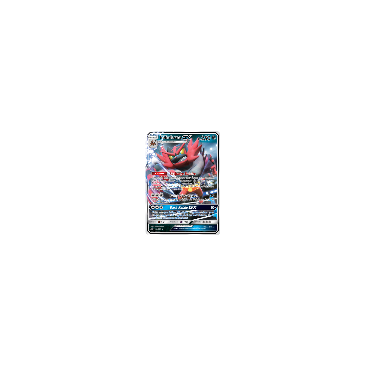 Découvrez Félinferno, carte Holographique rare GX de la série Duo de Choc