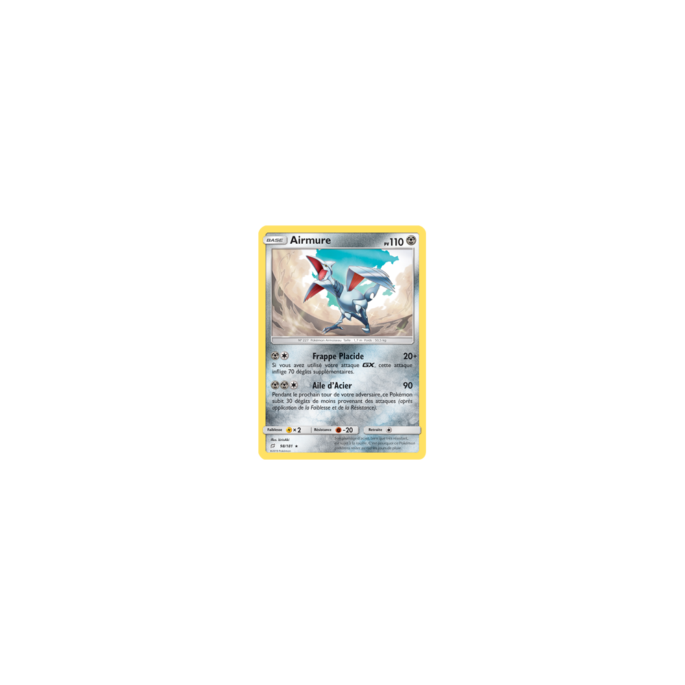 Airmure 98/181 : Joyau Rare de l'extension Pokémon Duo de Choc