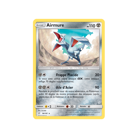 Airmure 98/181 : Joyau Rare de l'extension Pokémon Duo de Choc