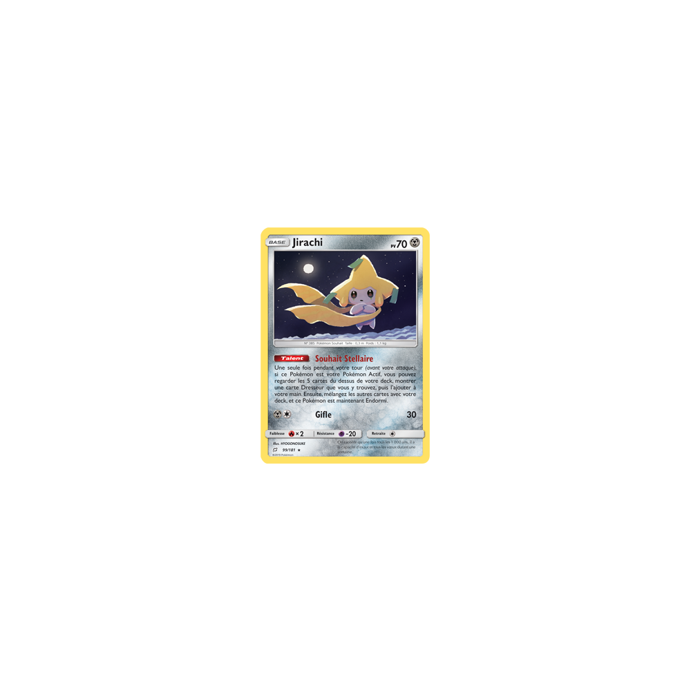 Découvrez Jirachi, carte Holographique rare de la série Duo de Choc