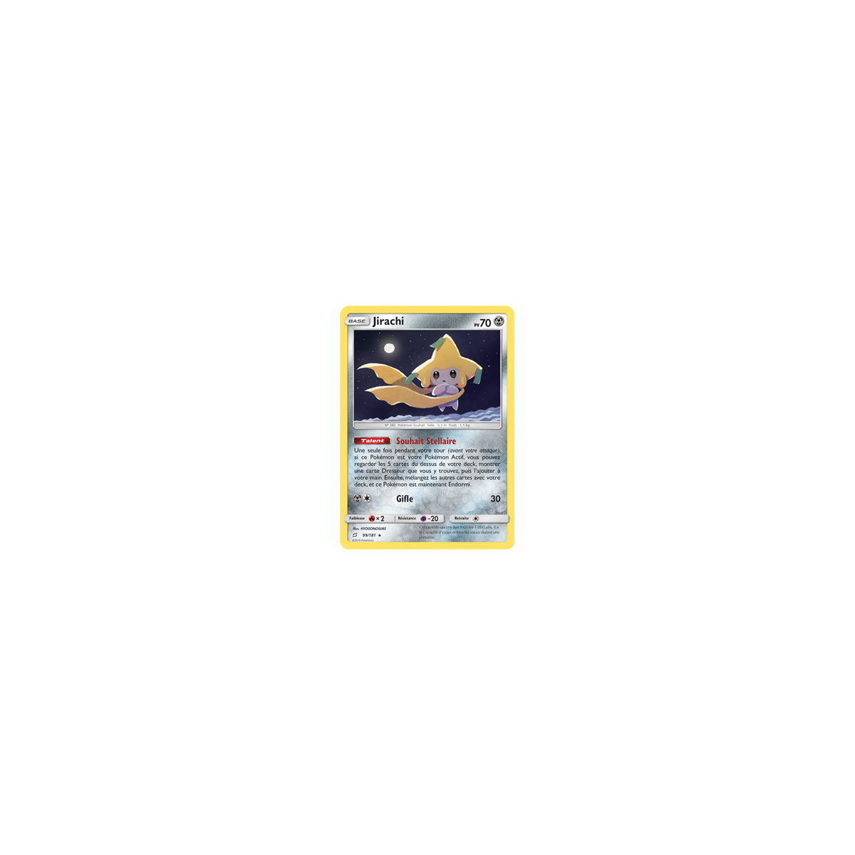 Découvrez Jirachi, carte Holographique rare de la série Duo de Choc