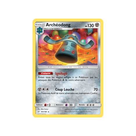 Archéodong 101/181 : Joyau Rare de l'extension Pokémon Duo de Choc