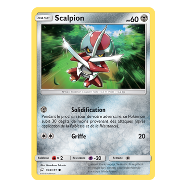 Scalpion 104/181 : Joyau Commune de l'extension Pokémon Duo de Choc