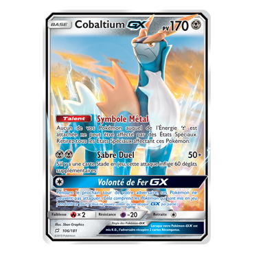 Découvrez Cobaltium, carte Holographique rare GX de la série Duo de Choc