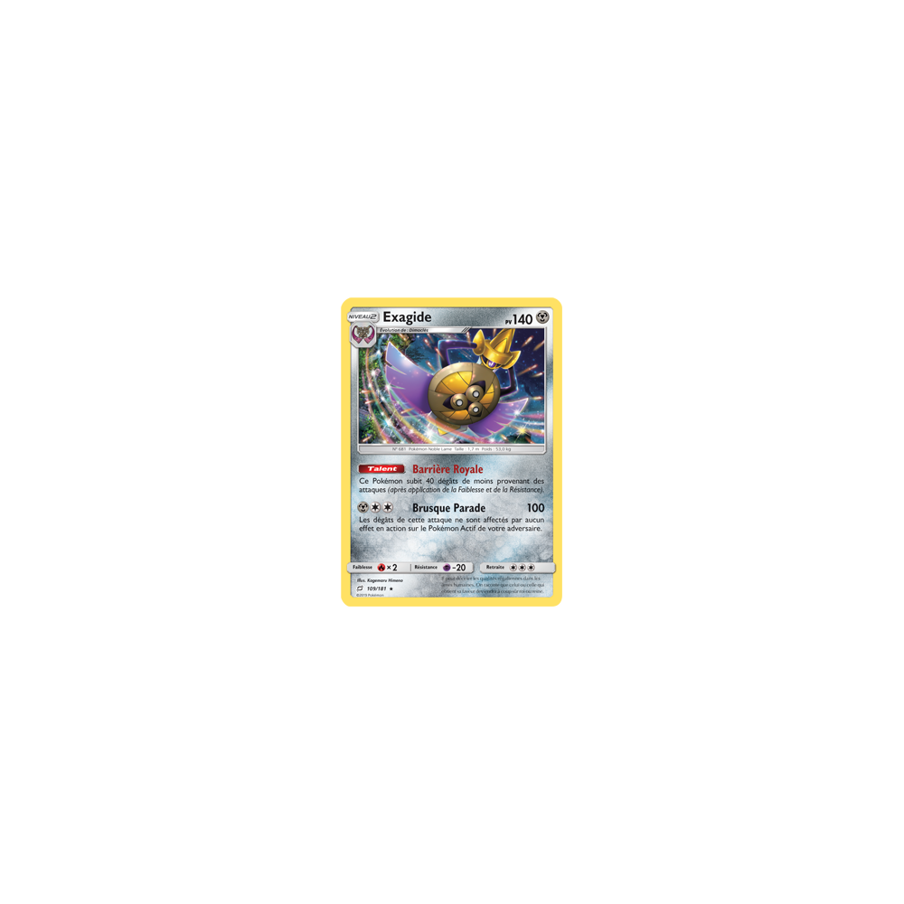 Carte Exagide - Holographique rare de Pokémon Duo de Choc 109/181