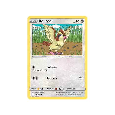 Roucool 121/181 : Joyau Commune de l'extension Pokémon Duo de Choc